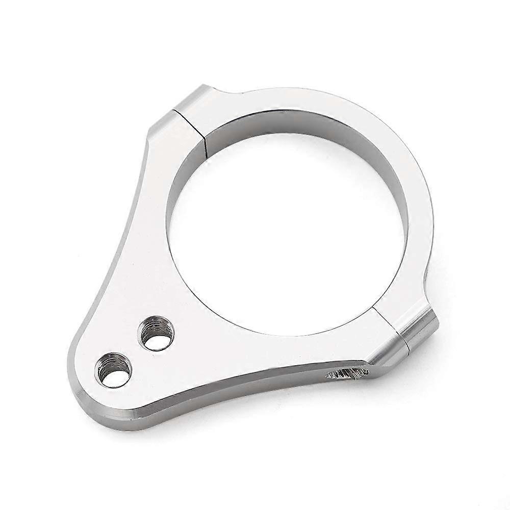 36mm Motorcycle Steering Damper Clamp CNC Aluminum Fork Mount Bracket Silver Universal Fit