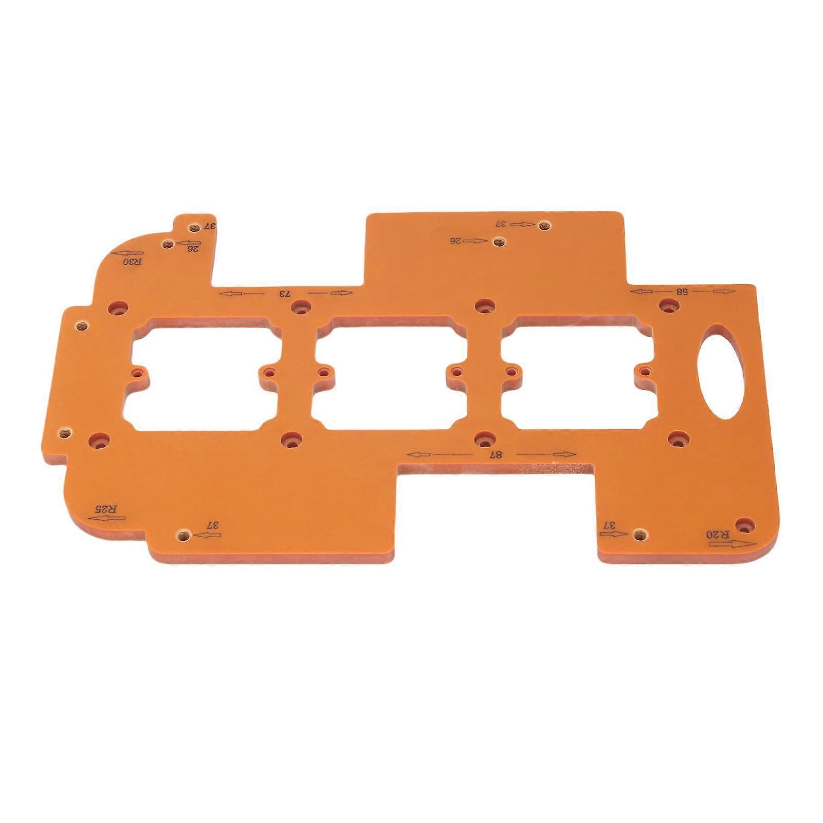 Woodworking Jig Handleless Slotting Template with Precision Drilling and MultiRadius Cutting