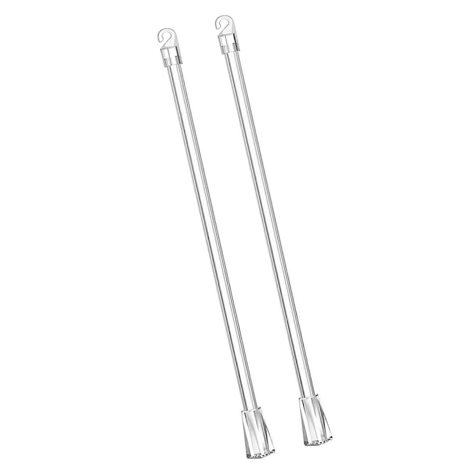 43cm Clear Blind Wand Replacement and Curtain Pull Rod Set for Easy Light Control, 2 Pack