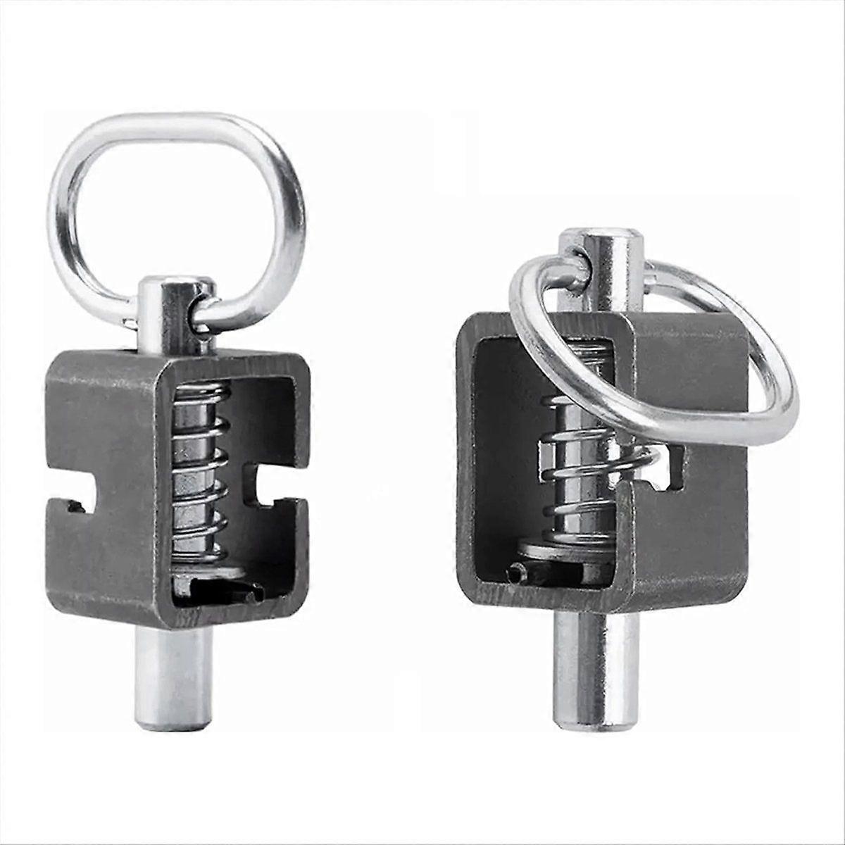 Trailer Gate Latch, Spring Latch Lock, Weld on 5/8inch Spring Latch Assembly with Plain Tube 2 Pack