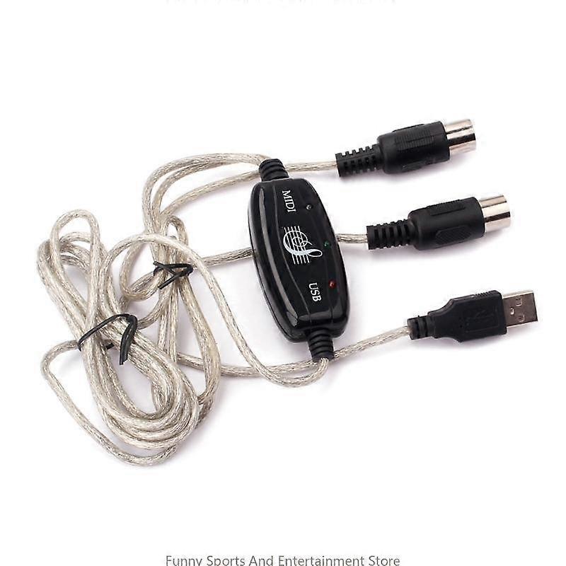 C4DE Cable Keyboard to PC USB MIDI Cable Converter USB IN-OUT MIDI