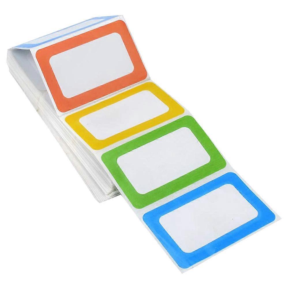 Writable Name Tag Stickers Name Tags Labels for Decor 200Pcs Multi