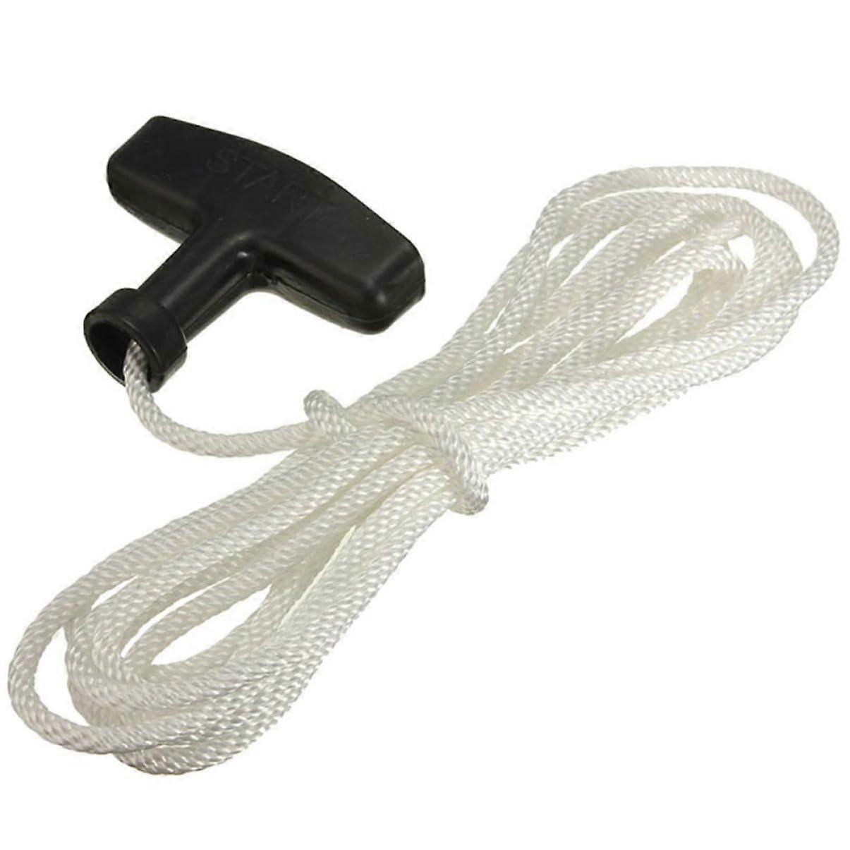2pcs Lawn Mower Starter Handle Grip with Rope, Ergonomic Pull Cord for Chainsaw and Trimmer