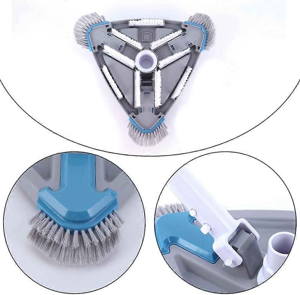 Pool Vacuum Head Triangular Weighted Design with Side Brushes for Swimming Pool Corner Cleaning