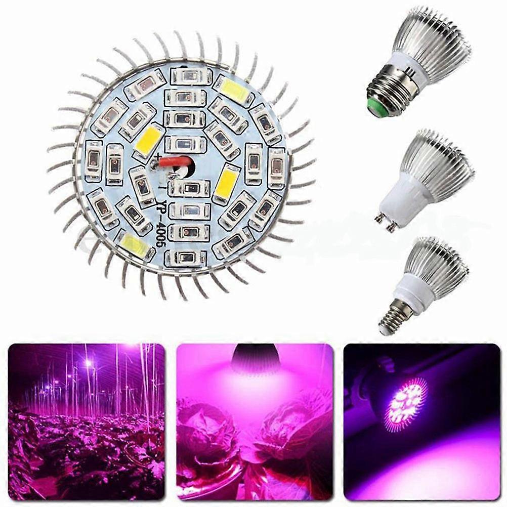 LED Plant Growth Lamp Full Spectrum Lighting Function Silver Aluminum Lamp