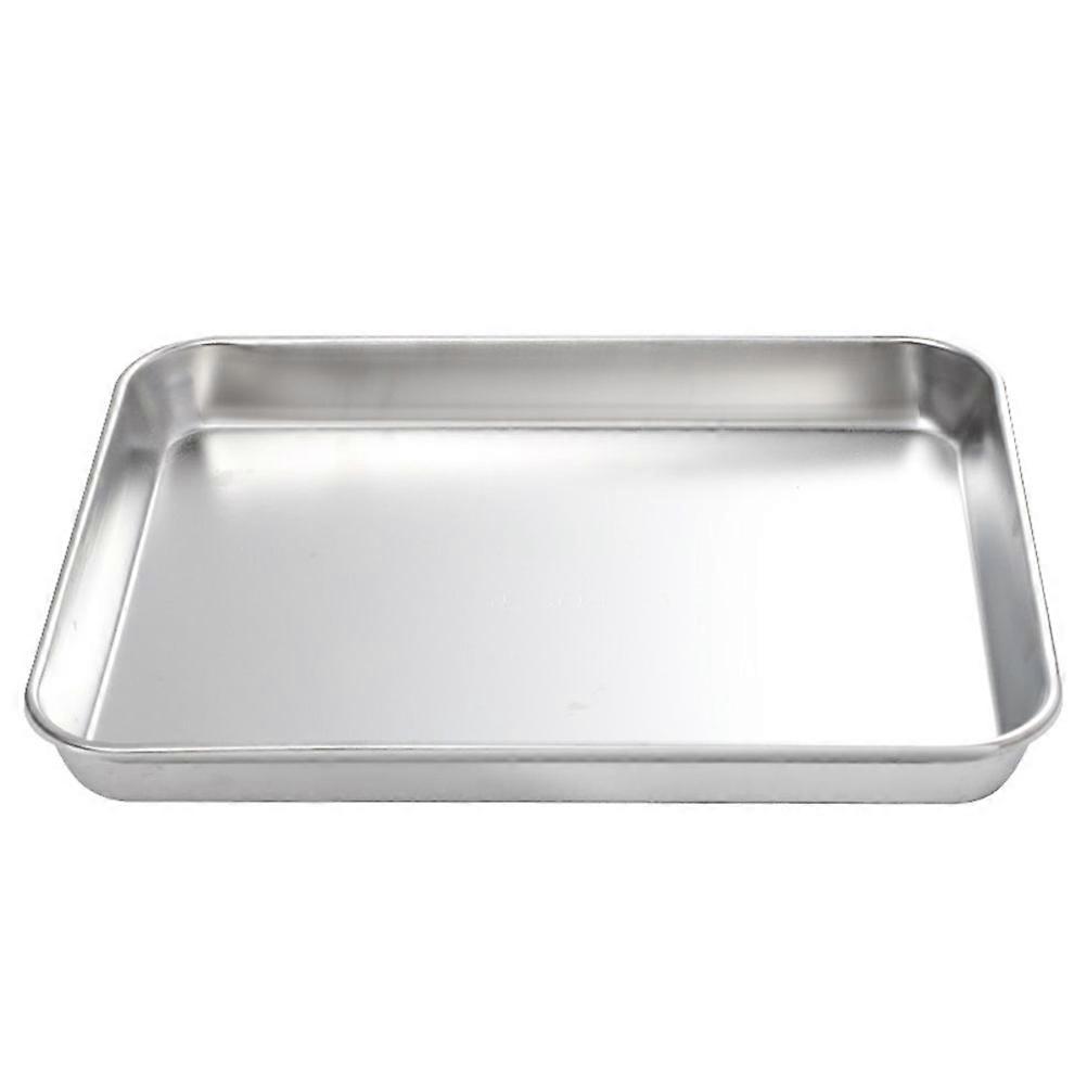 Stainless Steel Dining Plate Rectangular Display Tray Rustproof 13.56X8.45INCH Home Use 1Set