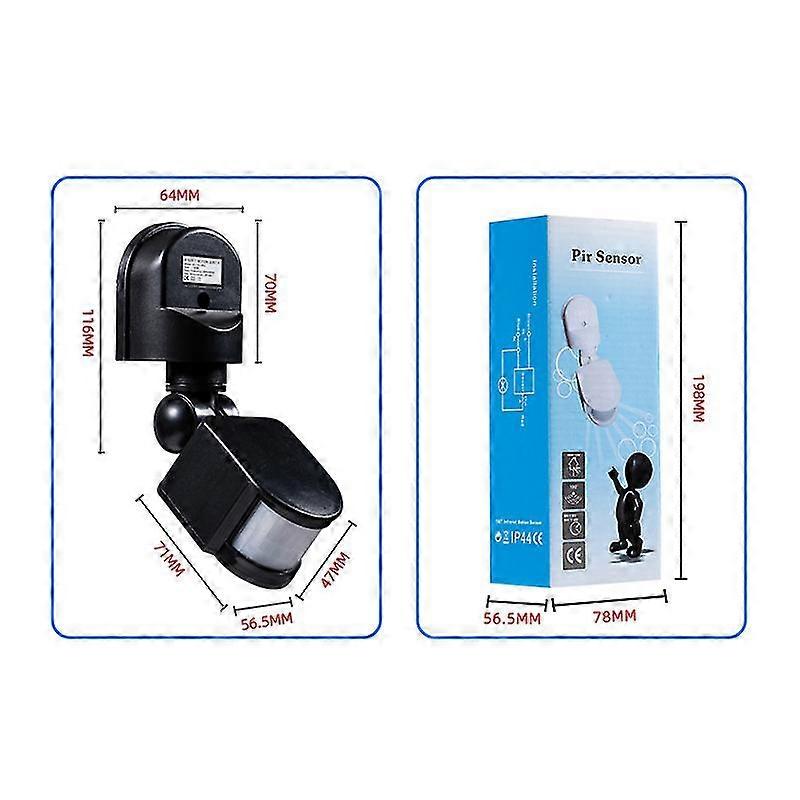 Infrared Human Body Sensor Intelligent Switch Adjustable Angle Ceiling Type Induction Module Wall Mount 220V