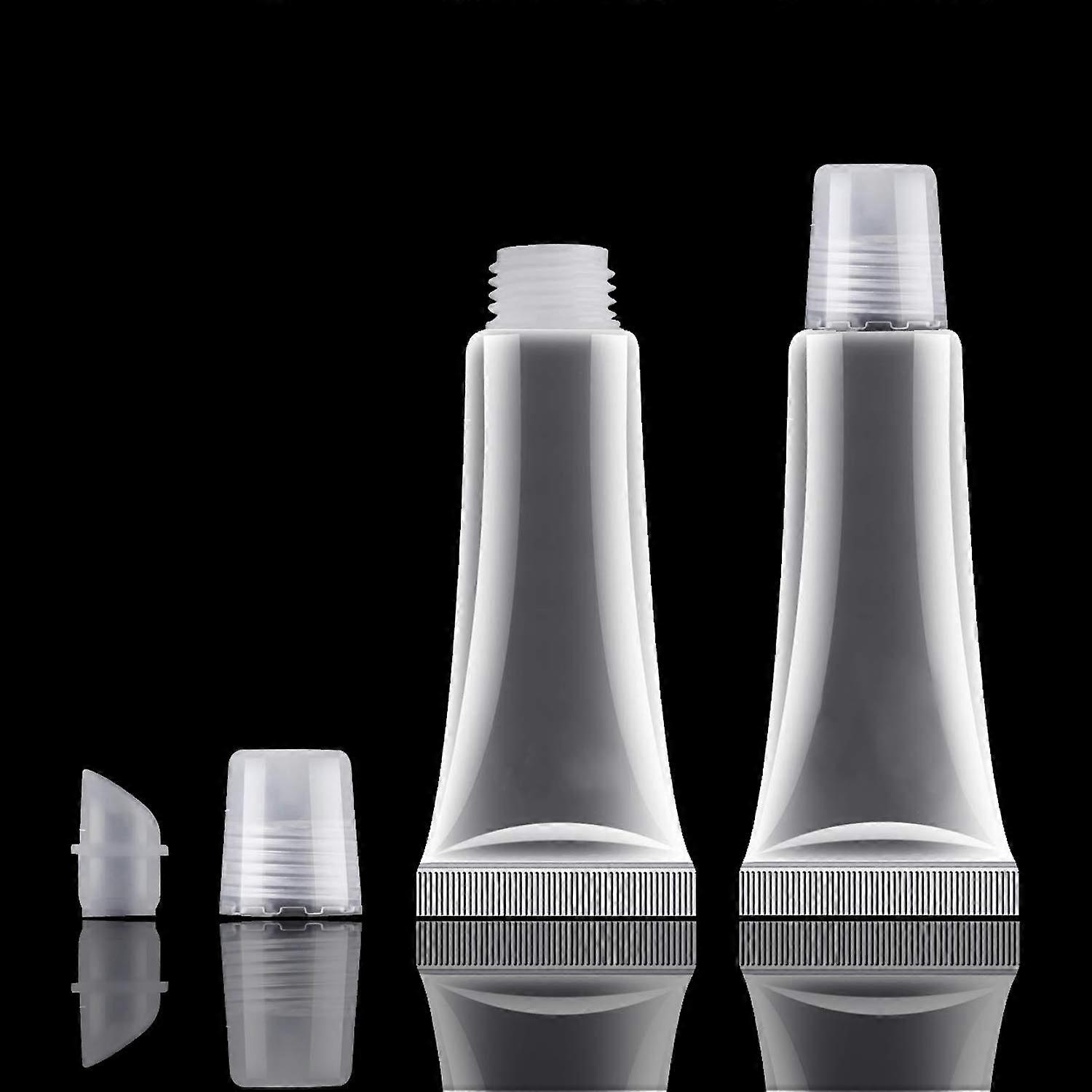15ml Empty Lip Gloss Tubes Bulk Pack 50 Clear Squeezable Containers for DIY Cosmetics