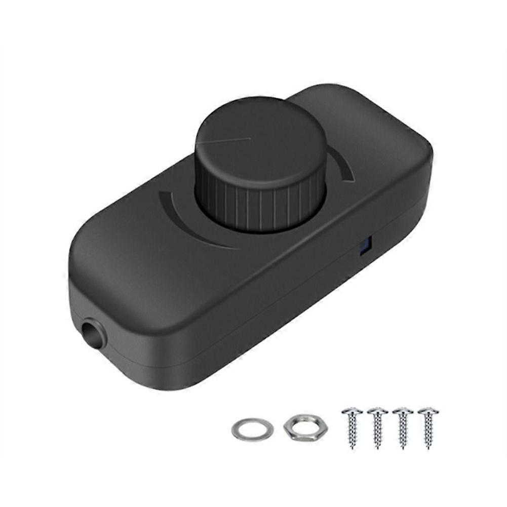 Inline Dimmer Switch for 12V 24V LED Lights Frequency Adjustable Push on/Off Rotary Control for Brightness Adjustment A