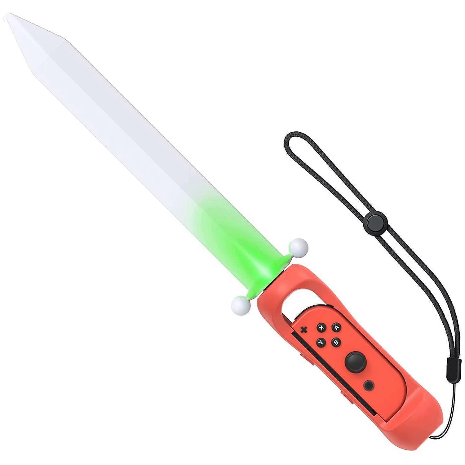 LED JoyCon Grip with LightUp Swing and Ergonomic Handle Red for Nintendo Switch Skyward Sword