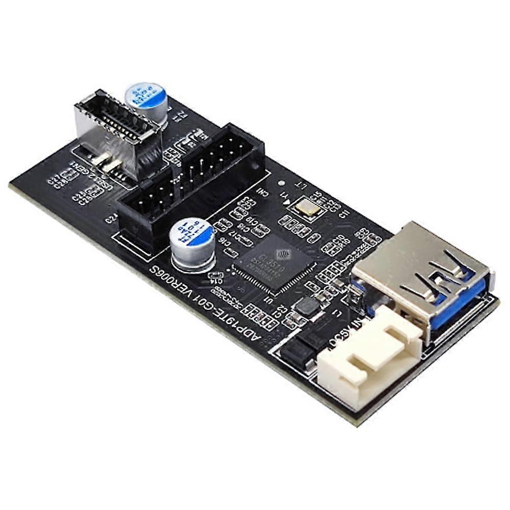 USB 3.2 Motherboard Header Splitter with Dual 19Pin Output Type E AKey Expansion Card