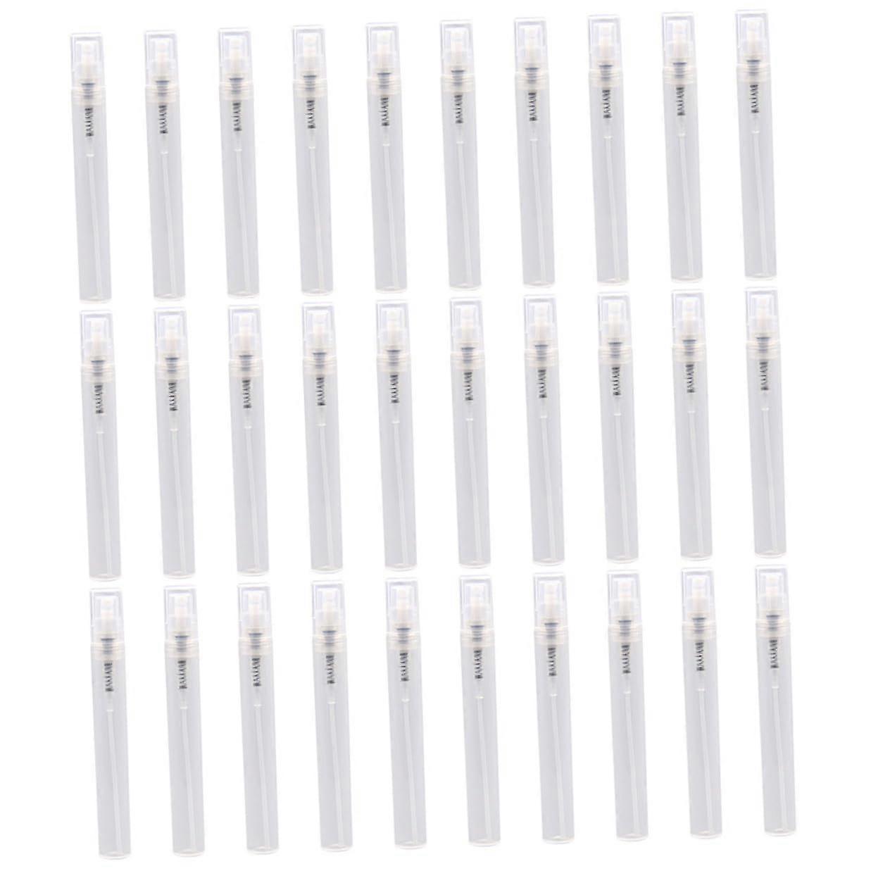 30pcs Travel Perfume Spray Bottles Refillable Atomizer Set Clear Plastic Compact for Essential Oils