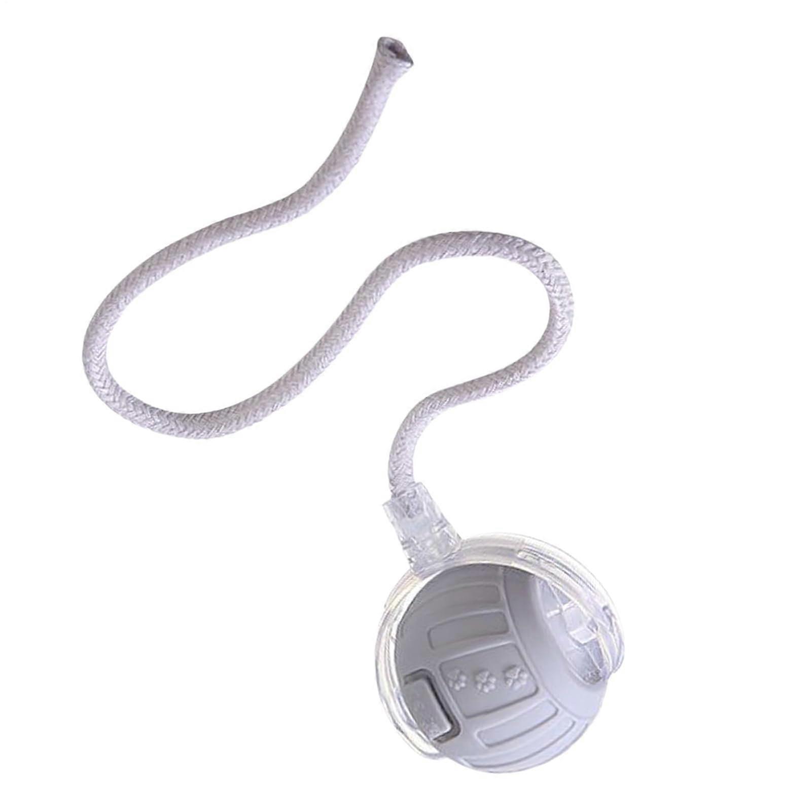 Automatic Interactive Cat Ball Toy with LED Tail Rope, AutoRolling Paths, Quiet Rechargeable Gray