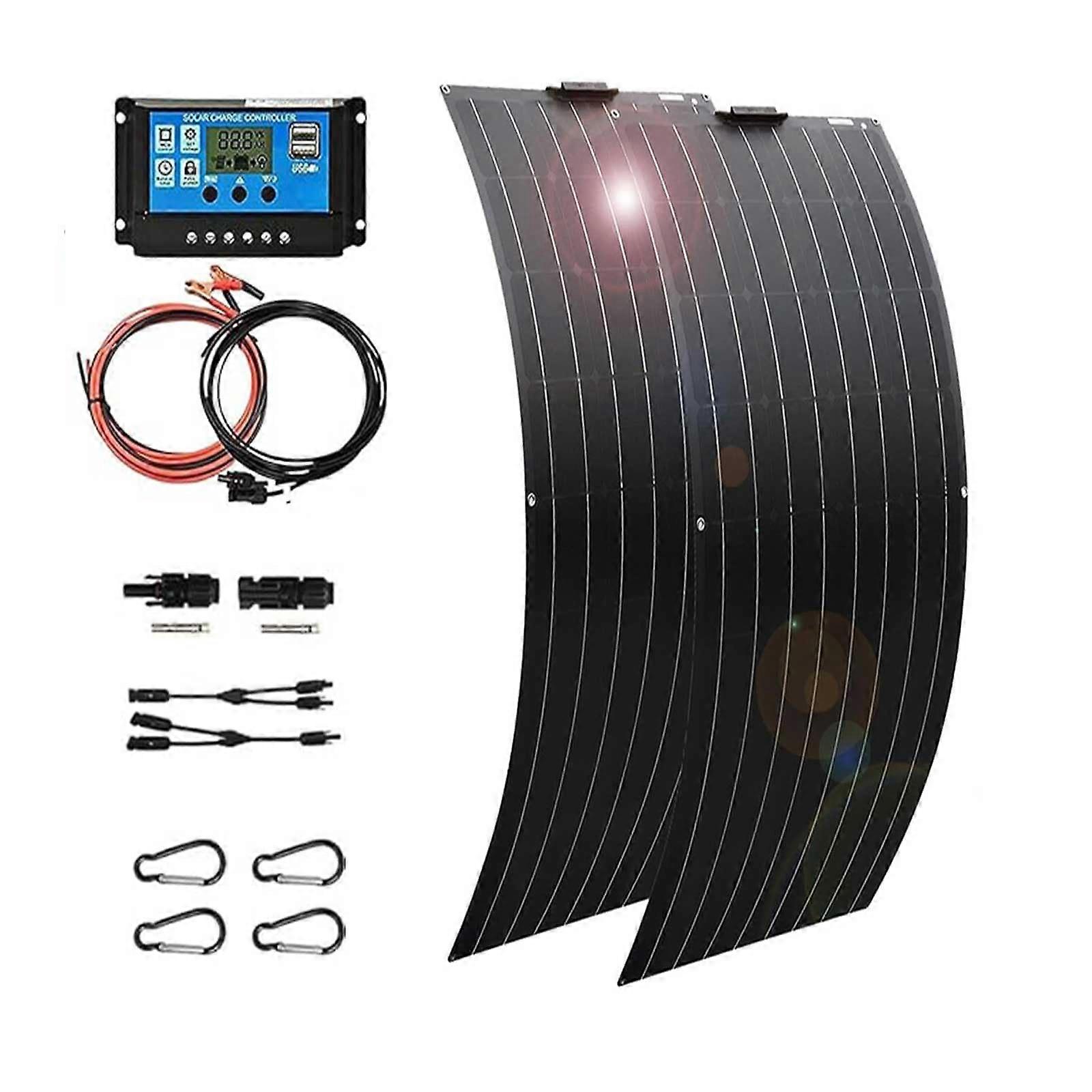 800W Flexible Portable Solar Panel Kit with 40A Controller, Lightweight Waterproof ETFE for RV Boat Camping
