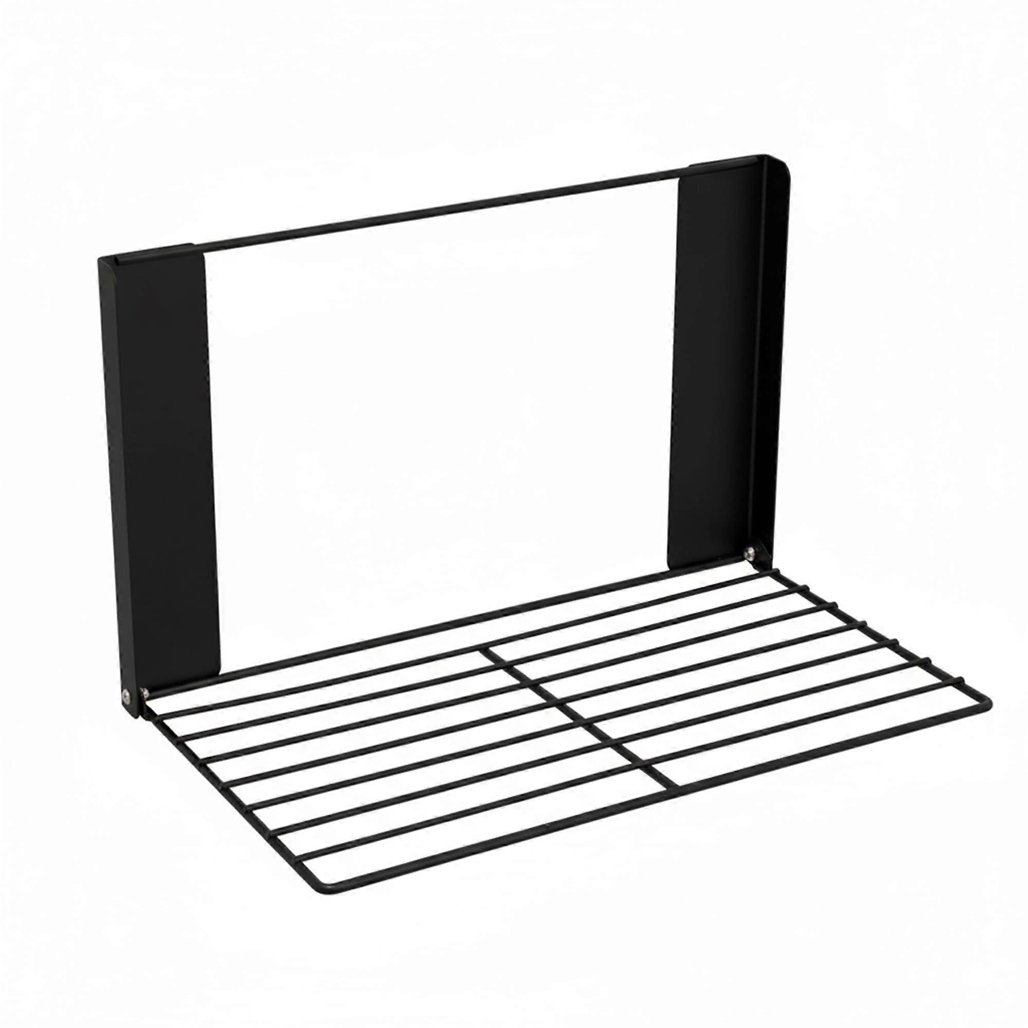 Magnetic Clothes Drying Rack with Foldable SpaceSaving Design for Laundry Room Bathroom Kitchen Black