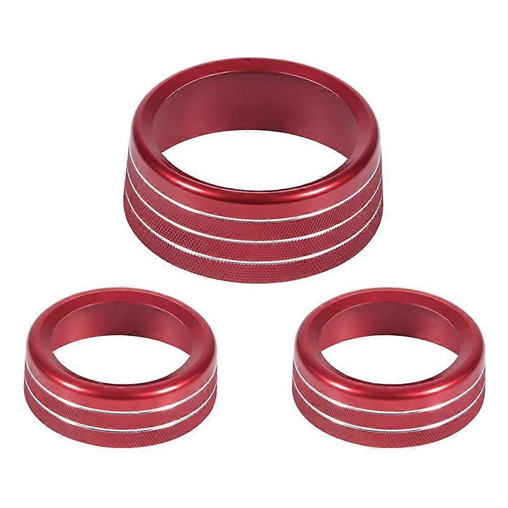3pcs Air Conditioner Knob Decorative Ring Car Interior Button Ornaments
