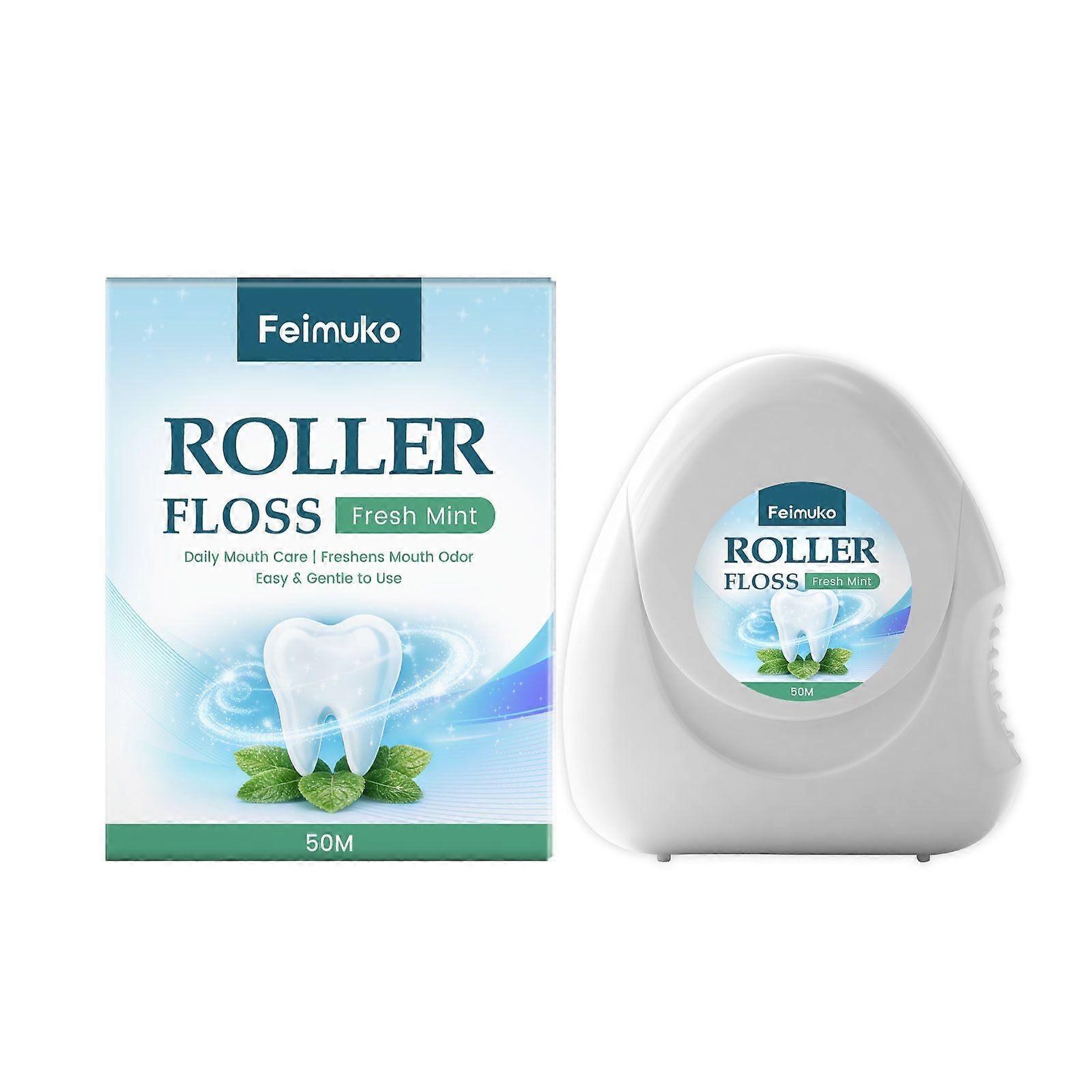 Feimuko Mint Cleaning Floss Fresh Breath Suitable For Removing Residues Between Teeth Suitable For Daily Cleaning Use