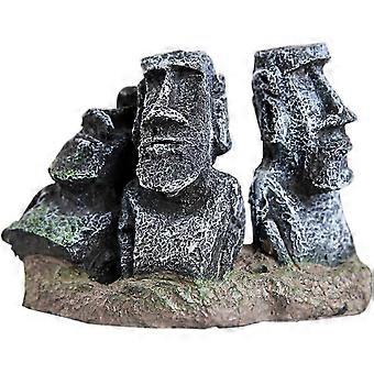 Easter Moai Statue Aquarium Decor  Terrariums and Reptile Boxes Tabletop or Office Decoration, Ideal for Aquarium Landscaping