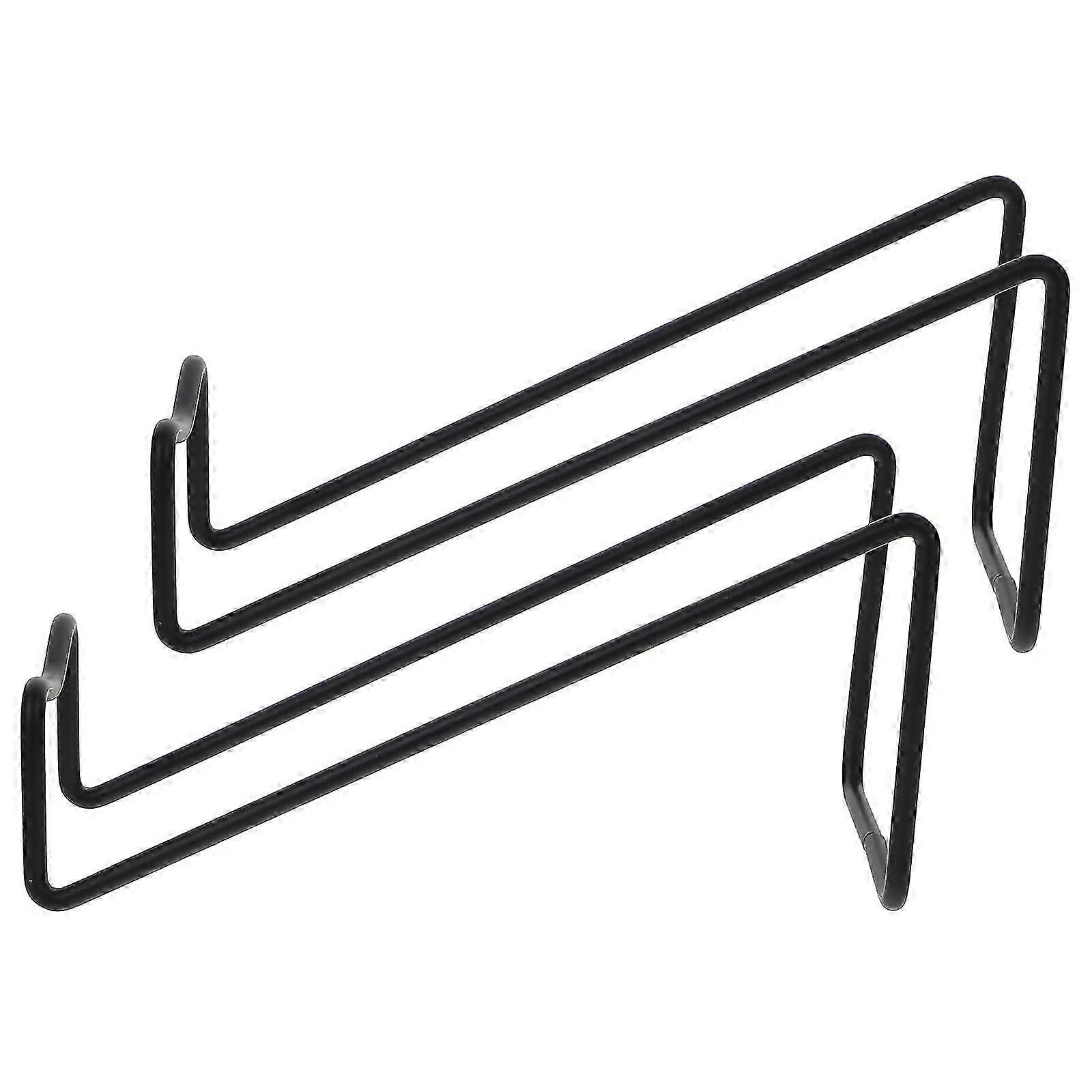 Modern Rack with Stable Design for Home Iron Black Multifunctional Holder 2pcs