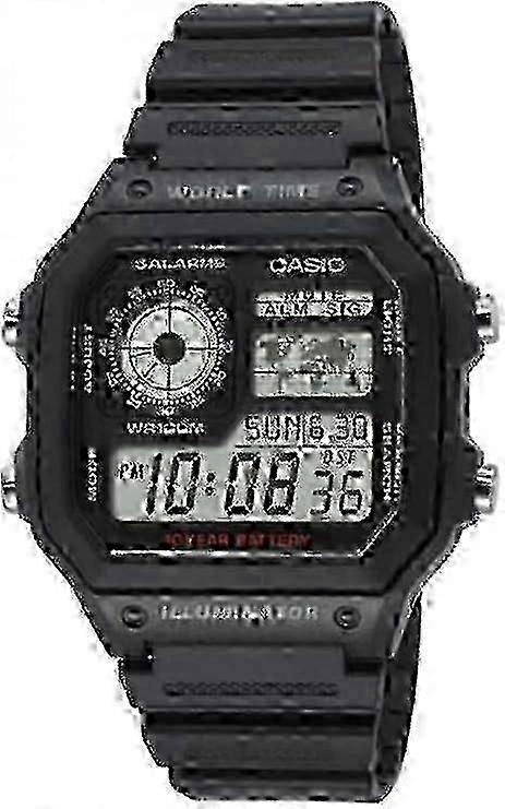 Men's AE1200WH-1A Black Analog Digital Multi-Function Watch