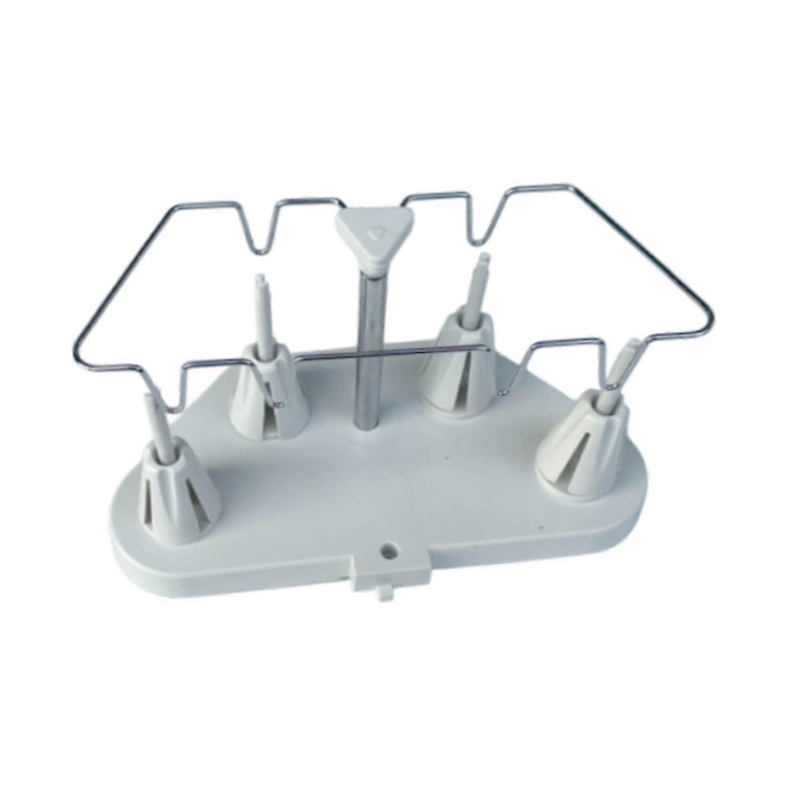 Adjustable Metal Thread Stand for Sewing Machines, Holds 4 Cones, Smooth Feeding, Durable Rack Organizer