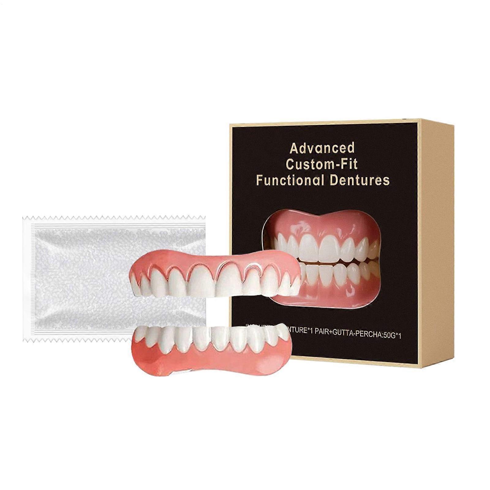 Advanced Custom-Fit Functional Instant Natural Dentures Denture Decoration Set