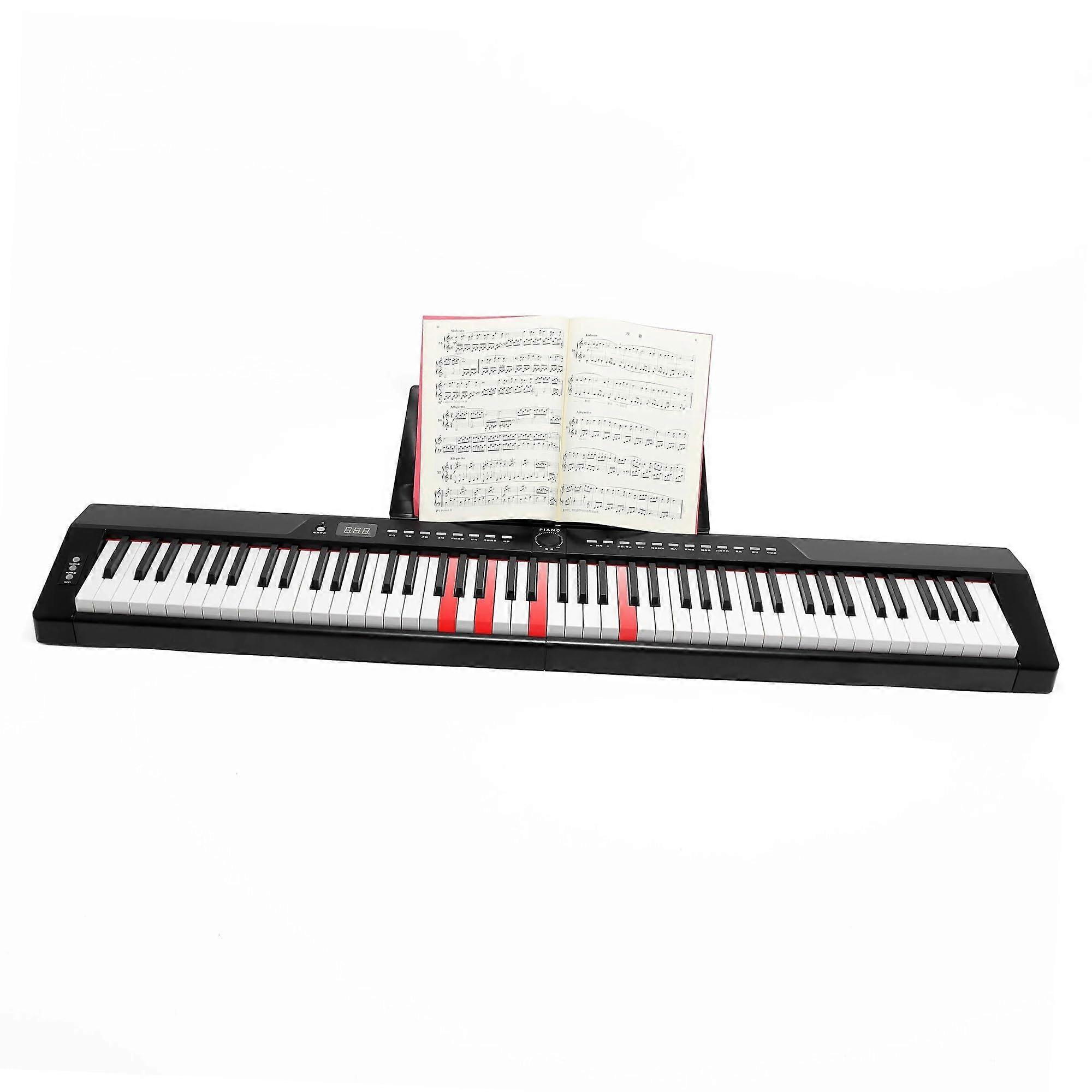 88 Key Touch Sensitive Digital Piano with LED Display and 200 Tones Selection for Beginners