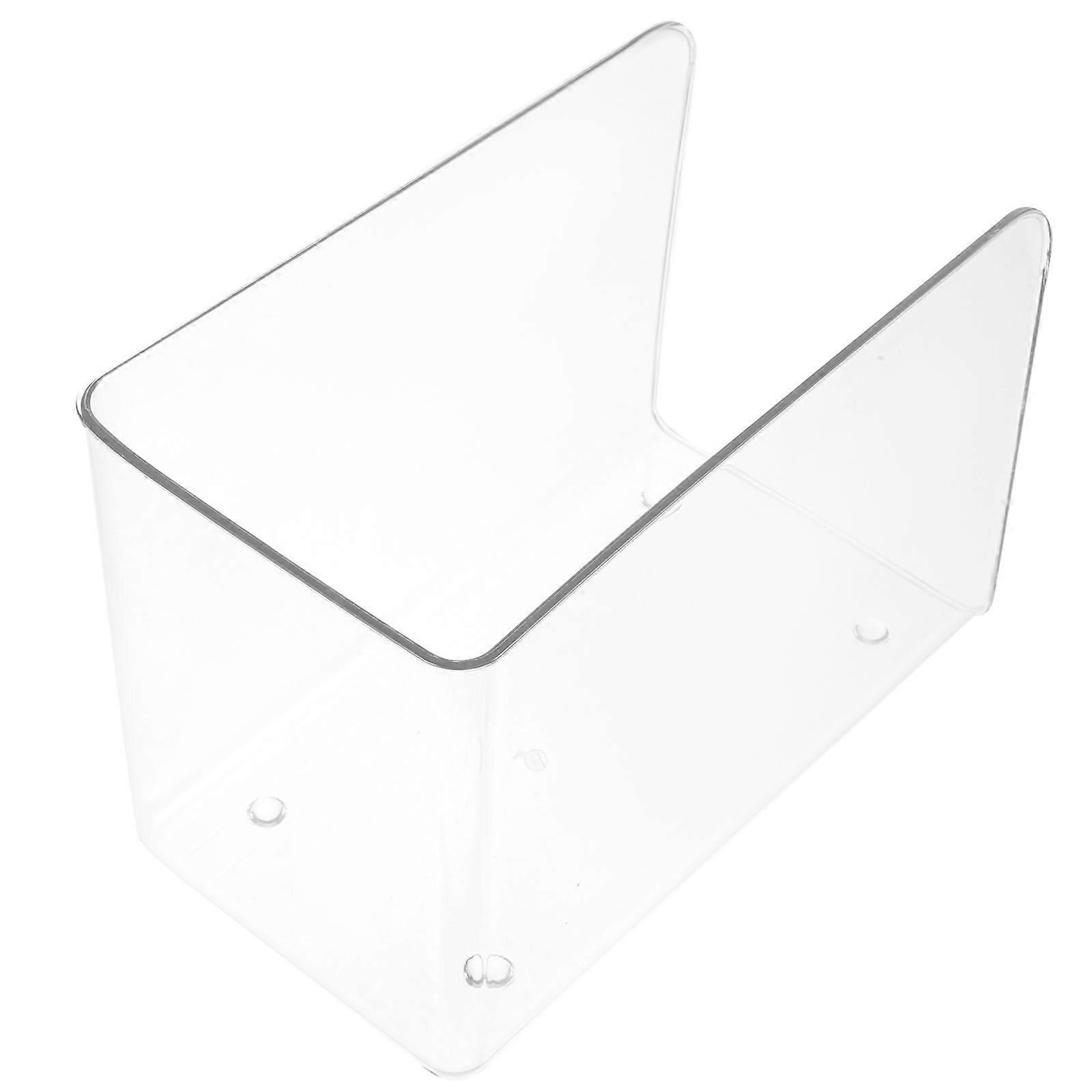 Transparent Acrylic Book Holder for Storage 2Pcs Vertical Type Baffle Stand