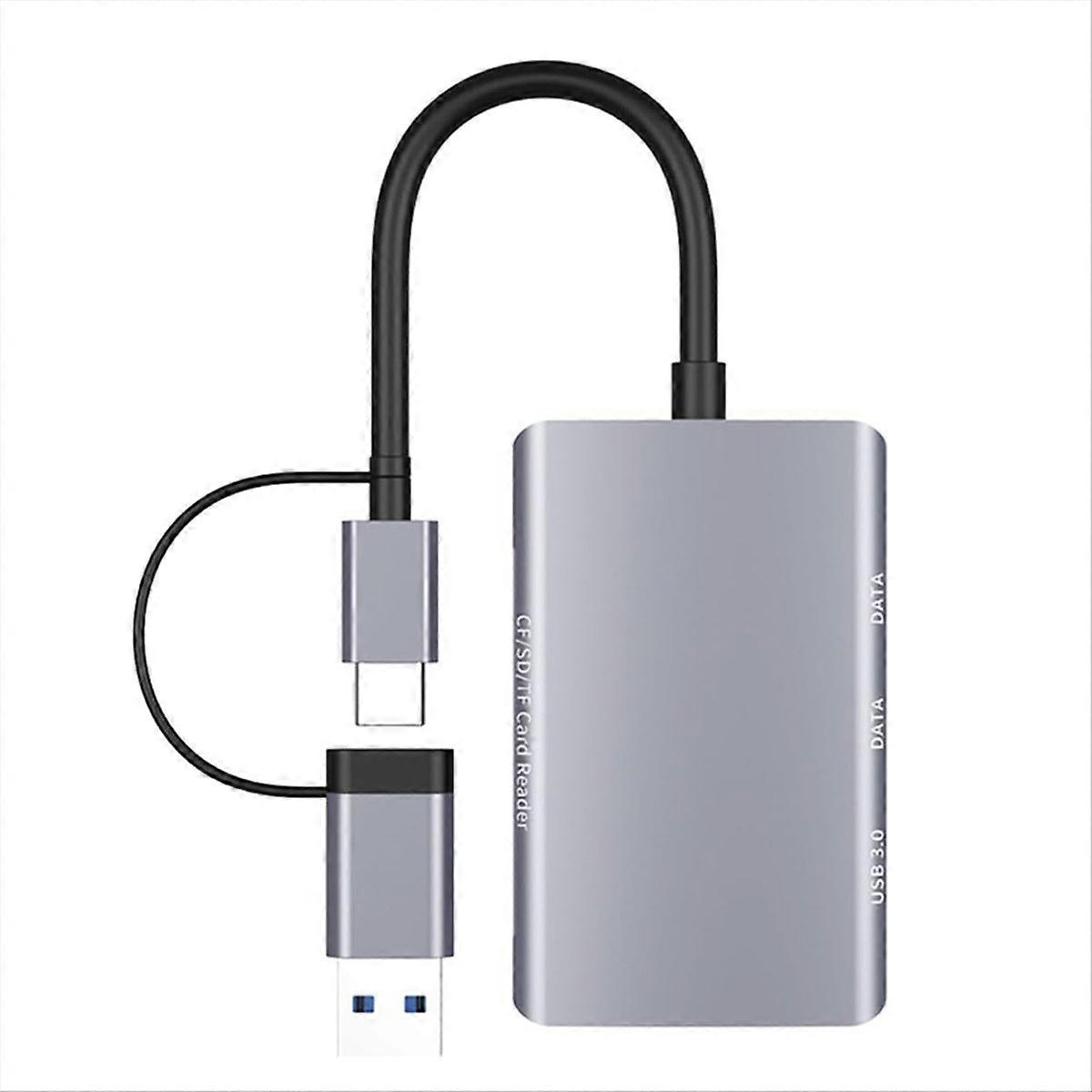 6-in-1 /SD/TF Card Reader USB-C Hub USB 3.0 Card Reader Adapter