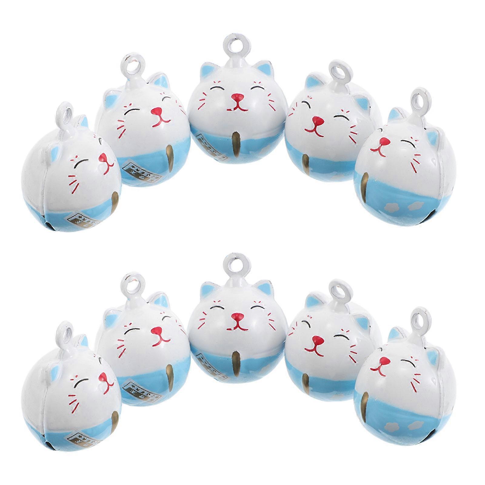 Iron Mini Cat Collar Bells for Decor 10Pcs Set