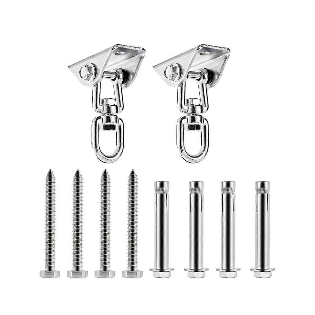 Hammock Swing Hanger Stainless Steel Hooks for Hanging Use 4Pcs Silver