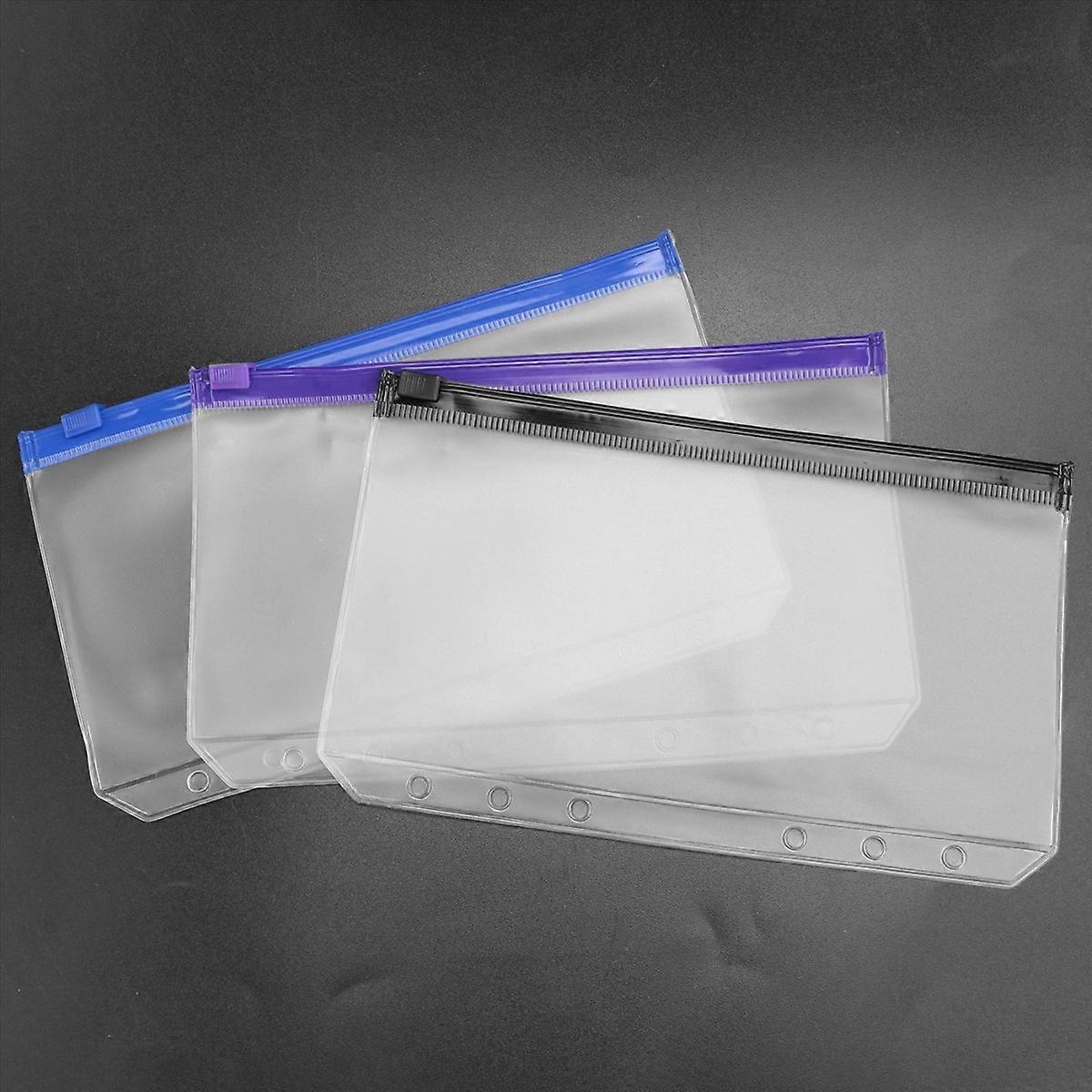 A6 Budget Binder Pockets with Zipper, 6 Holes Envelopes Folder,PVC
