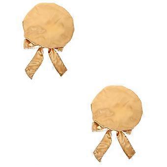 2pcs Satin Bonnet and Shower Cap for Women, Adjustable Tie Band, Reusable Hair Protection for Sleeping