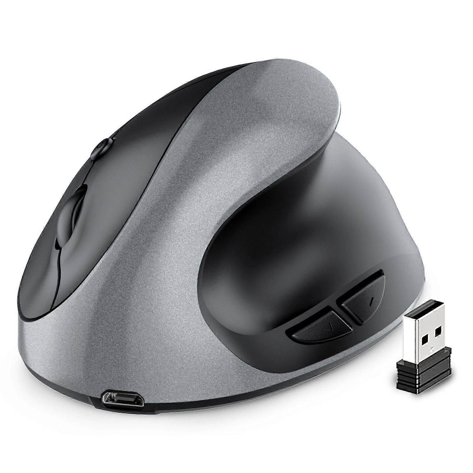 Rechargeable Wireless Ergonomic Mouse Silent grey