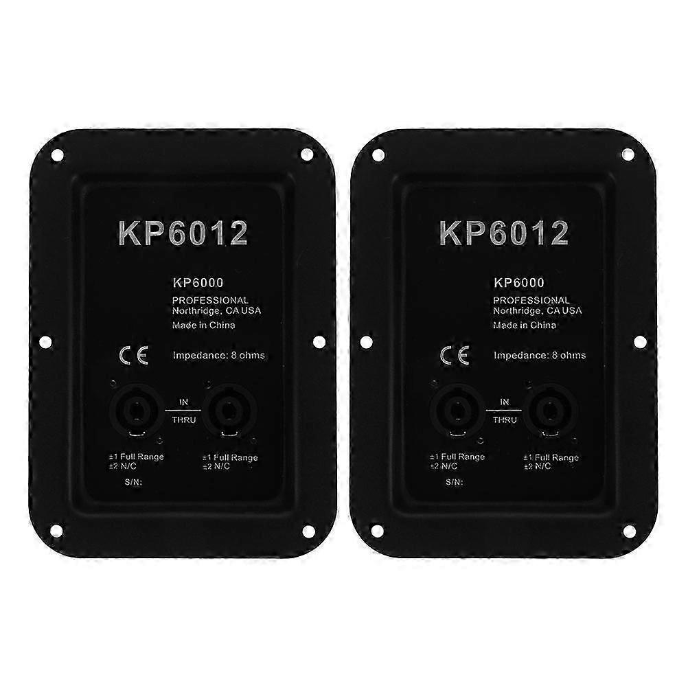 Speaker Terminal Plate Enhanced Sound Quality Audio Engineers Rectangular Shape Black 2Pcs