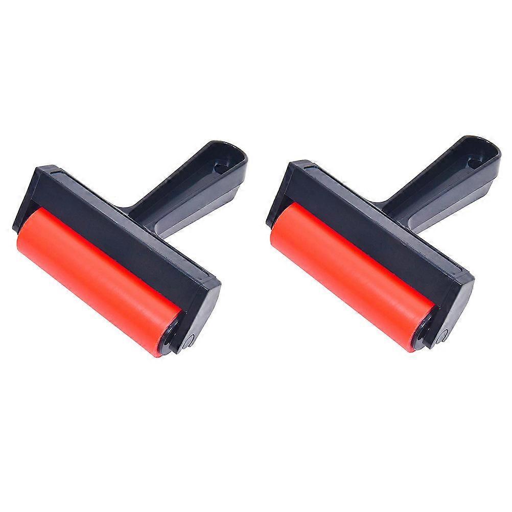 Stamping Rollers Plastic Printmaking Rollers for Printmaking Use 4Pcs