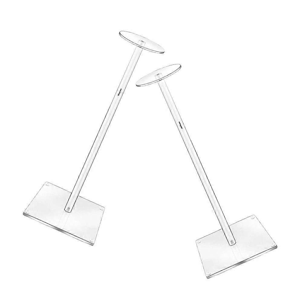 Acrylic Hat Stand for Display 4Pcs Adjustable Transparent Hat Rack