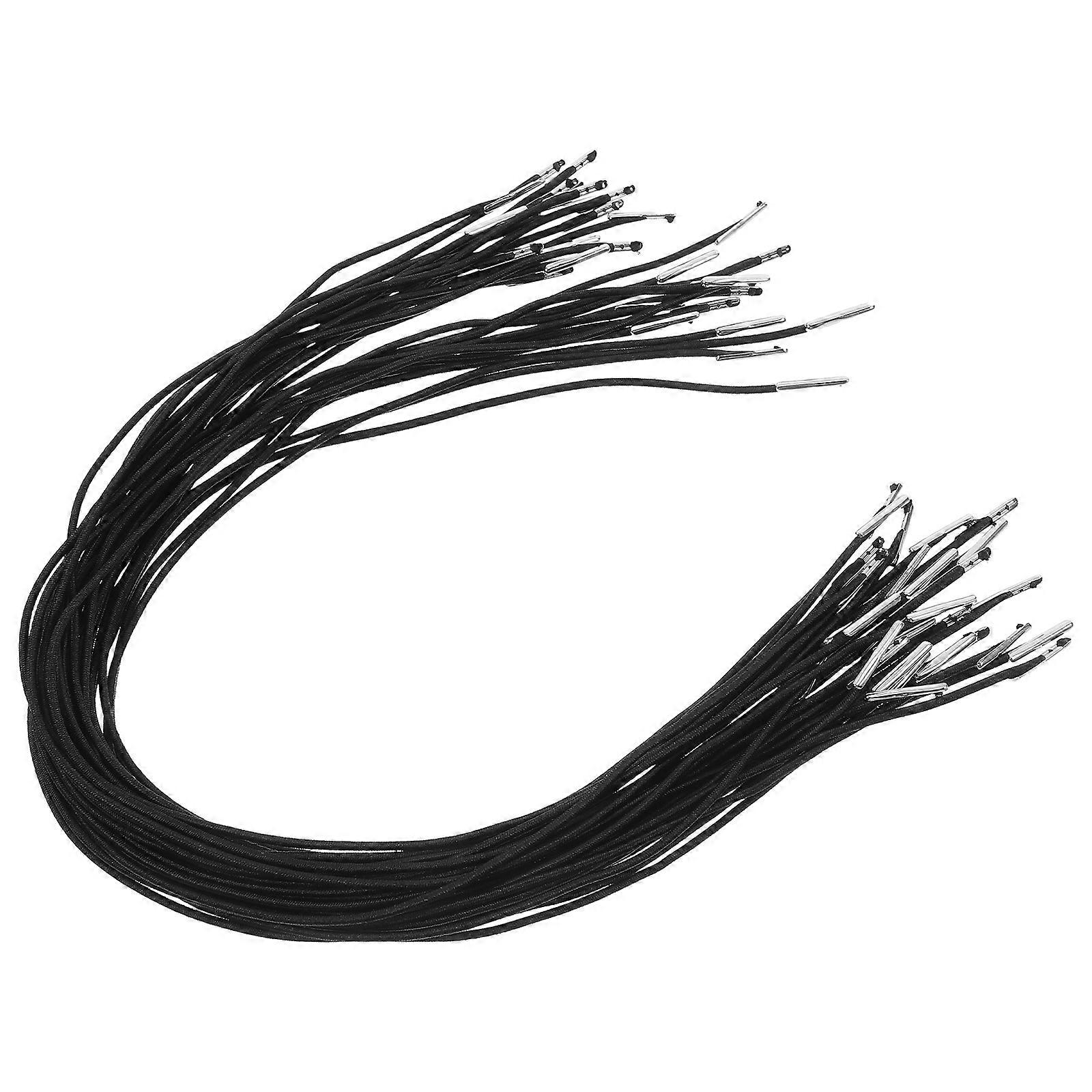 30Pcs Elastic String Hat Strings for Wind Craft Use Black