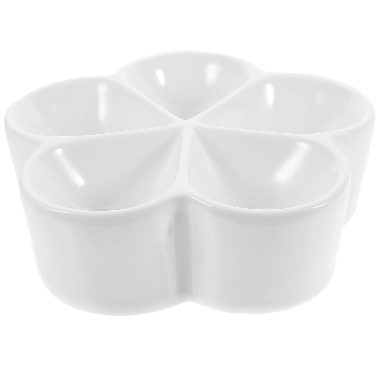 Divided Serving Dish Flower Shaped Plates for Storage 1 Ceramic Tray