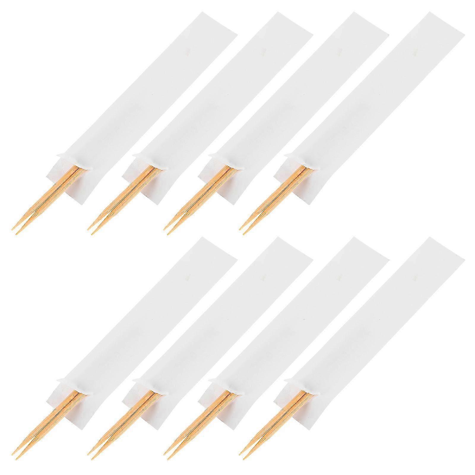 Bamboo Toothpicks Individually Wrapped for Hotel Use 4 Boxes Single-Point Pack