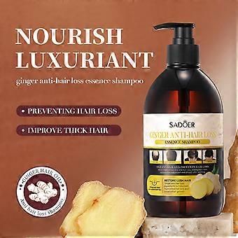 SADOER Ginger Anti Hair Loss Shampoo - 500ml Herbal Extract Hair Care for Scalp