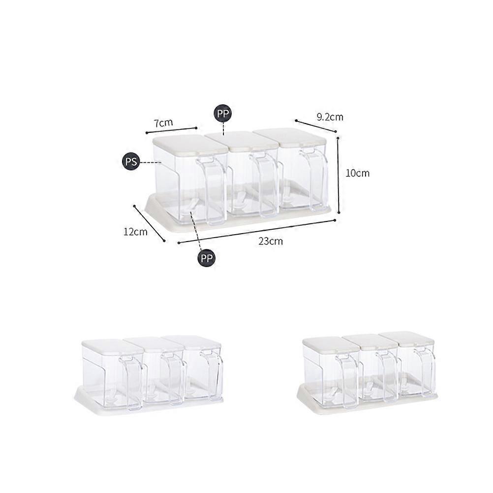 Condiment Storage Container Transparent Function 9Pcs Creative Set