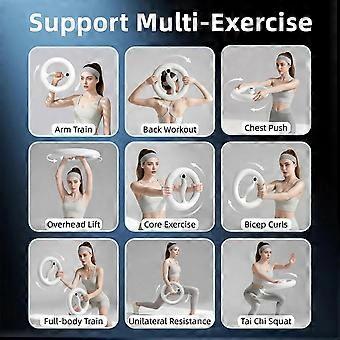 Arm Trainer for Women and Men, 360° Handcrank Forearm Trainer, Home Workout Equipment for Arms, Chest, Shoulder White