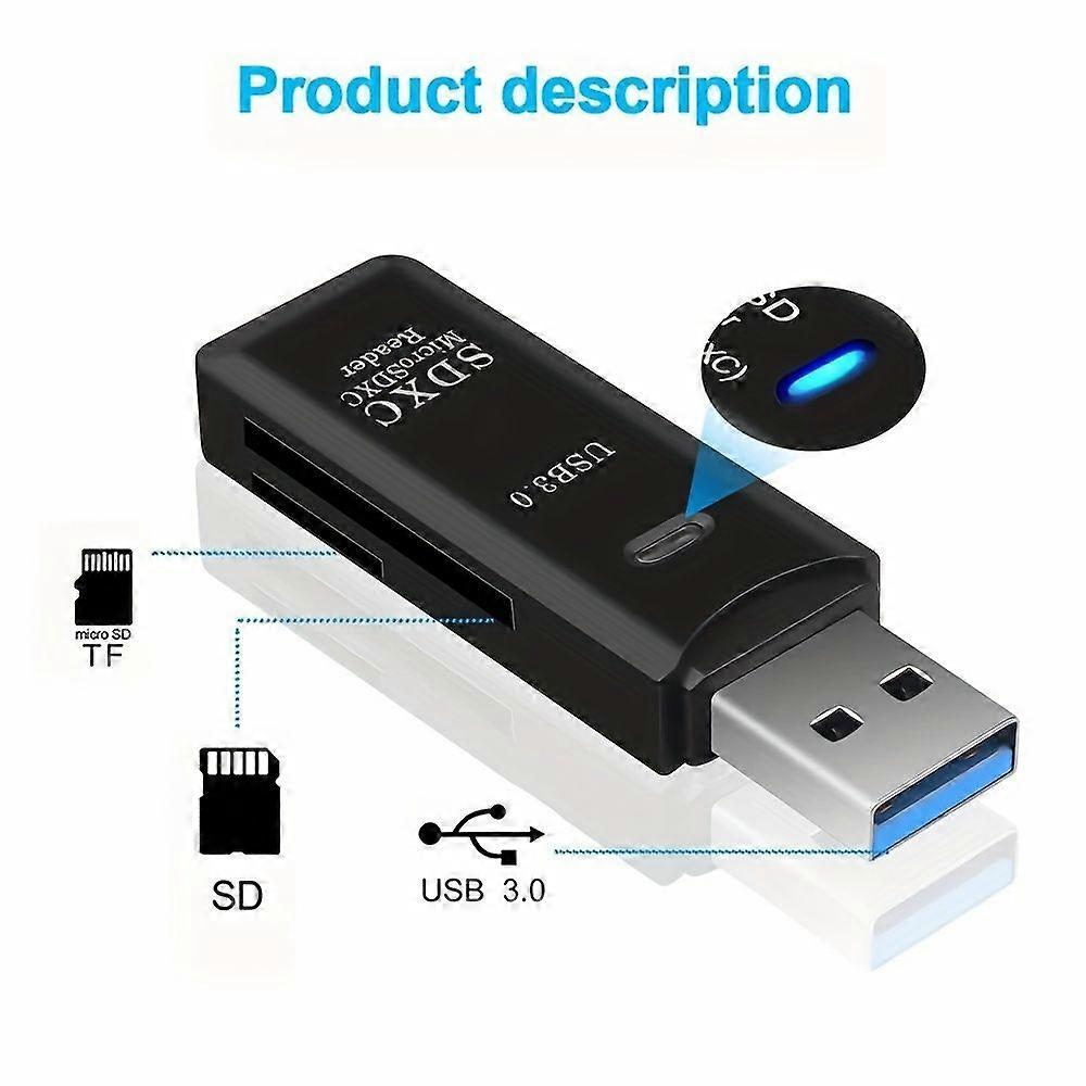 High-Speed USB3.0 Card Reader - 2-in-1 SD/TF Compatibility - Durable And Compact For Easy Data Access