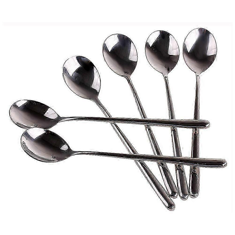 8Pcs Stainless Steel Long Handle Serving Spoons for Kitchen Use