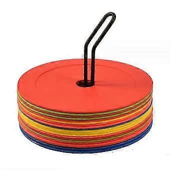 10Pcs Soccer Flat Cones Marker Disc, Basketball Sports Speed Agility Training Markers, Portable Training Equipment