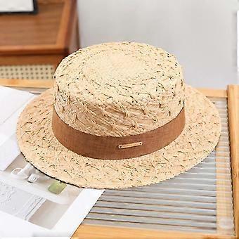 202602-28-2509269 elegant sommerlig håndlavet panama fedora kasket med ananasmønster og vævet raffia græs til mænd og kvinder, fritids-JAZZ hat
