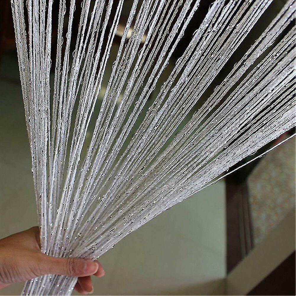 Beaded Flash Tassel Shiny String Curtain Door Room Window Divider Home Decor