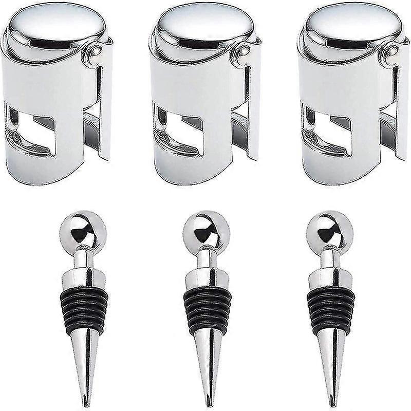 3 vinpropper og 3 champagnepropper