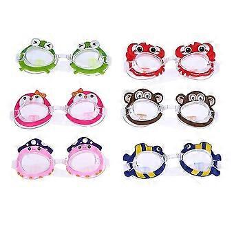 Cute Silicone Kids Anti Fog Swimming Glasses Diving Surfing Goggles Cartoon Design For Boys Girls Bathing Summer Swim Eye Wear